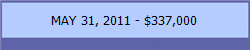 MAY 31, 2011 - $337,000